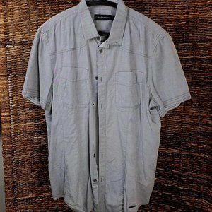 Calvin Klein Grey Button Up Shirt Large